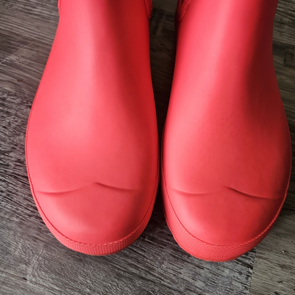Hunter Womens Original Chelsea Rain Boots Coral Pink Size US 6 Waterproof - Picture 10 of 16